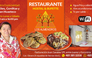 Restaurante Hostal y Bufete Los Almendros Ciudad Valles, SLP Huasteca Potosina Guía Huasteca